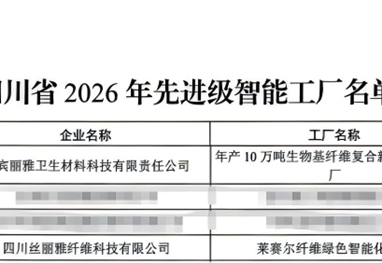 喜报 | 丝丽雅集团旗下两家公司获评2026年四川省先进级智能工厂